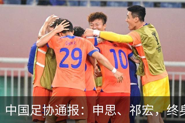 中国足协通报：申思、祁宏，终身禁业